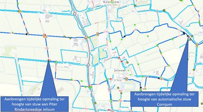 Kaart locatie tijdelijke pompen bij stuwen noordelijke polders Kaart tijdelijke pompen bij stuwen noordelijke polders.jpg