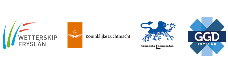 logo Wetterskip fryslan koninlijke luchtmacht gemeente leeuwarden en ggd fryslan