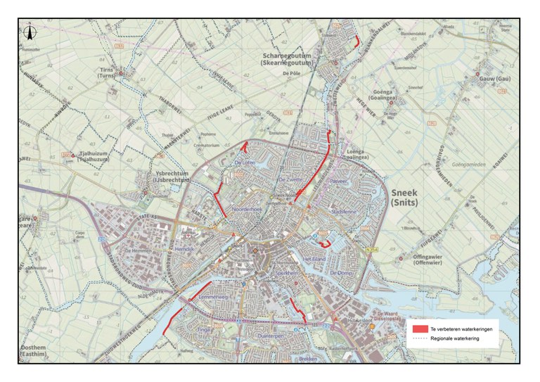 Kaart met trajecten aangepakte waterkeringen Sneek en Scharnegoutum.jpg Kaart met trajecten aangepakte waterkeringen Sneek en Scharnegoutum.jpg