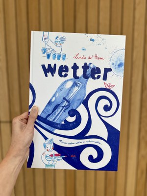 Het Boek 'Wetter', geschreven en geïllustreerd door Linda de Haan