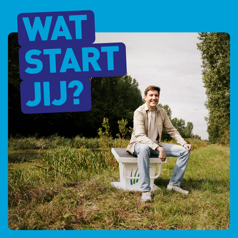 wat start jij blauw gekleurde letters - man 2