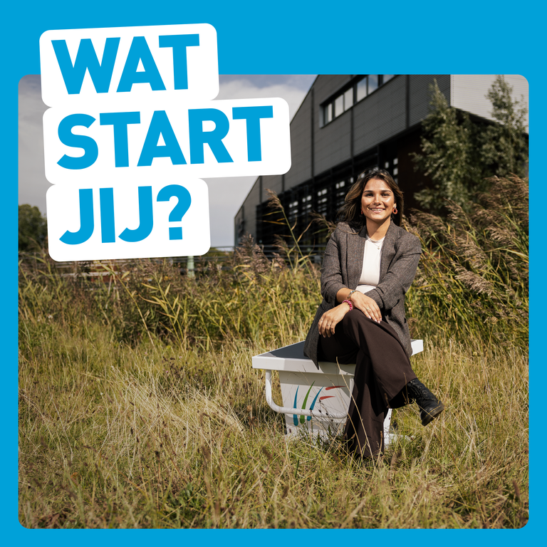 wat start jij vierkant blauw - vrouw